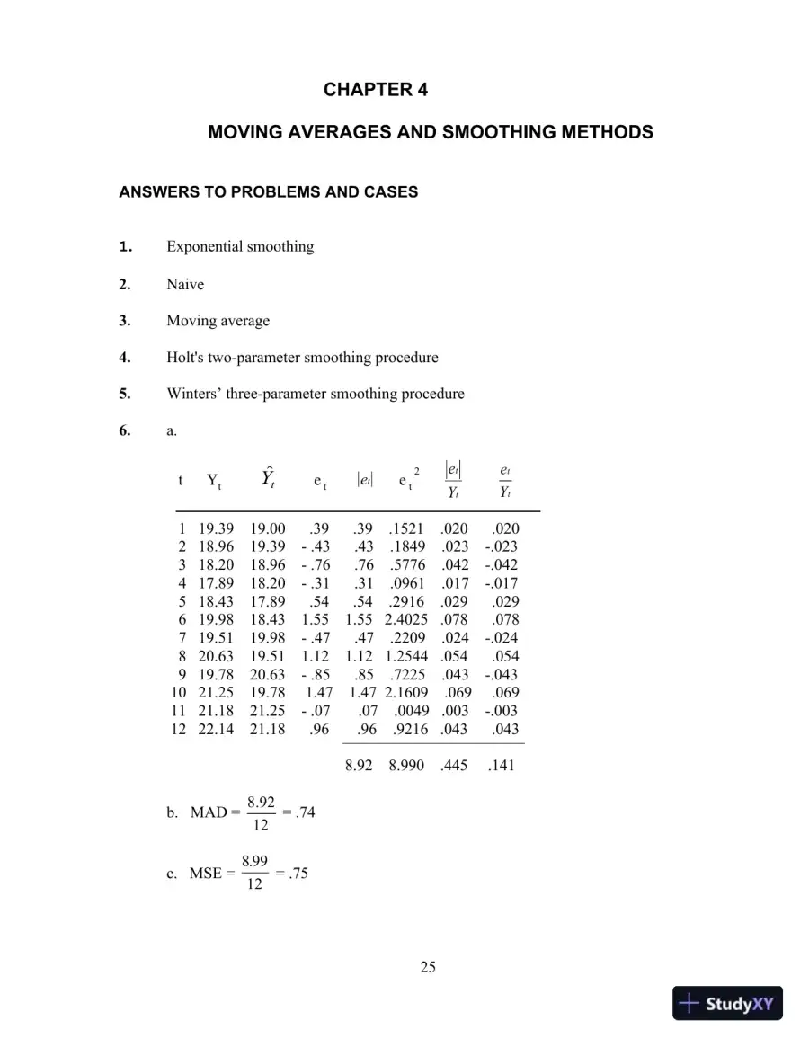 Solution Manual for Business Forecasting, 9th Edition, page 30