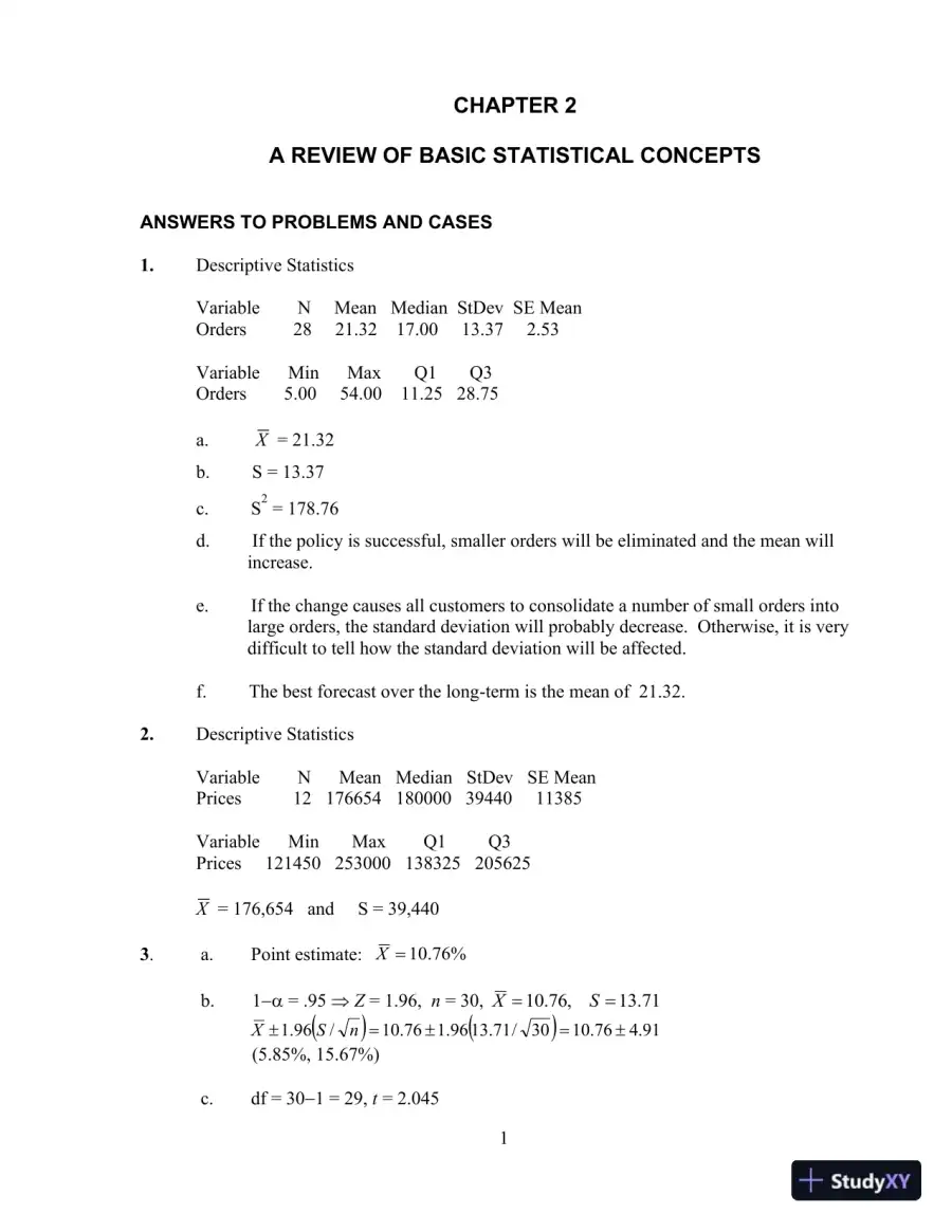 Solution Manual for Business Forecasting, 9th Edition, page 6