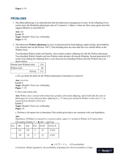 Behavioral Genetics Sixth Edition Test Bank - Page 10 preview image