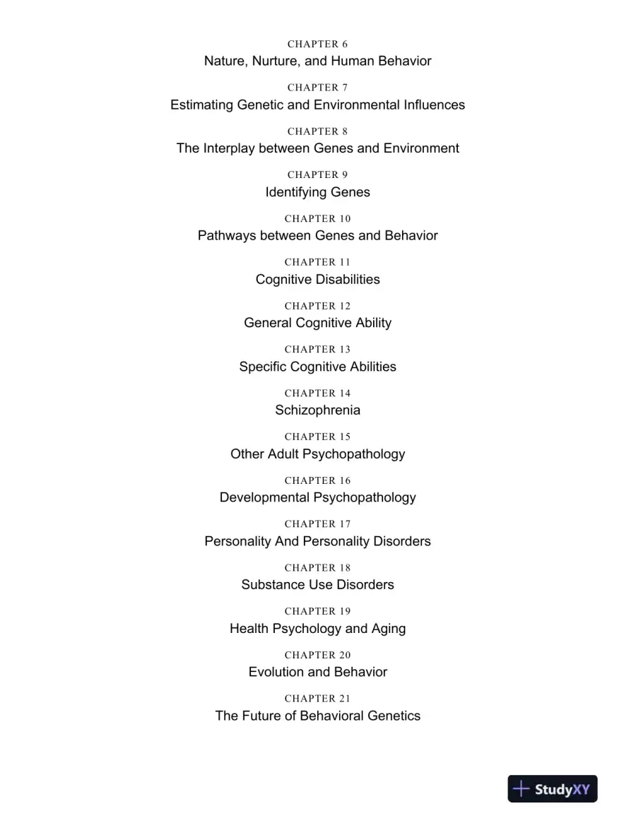 Behavioral Genetics Sixth Edition Test Bank, page 4