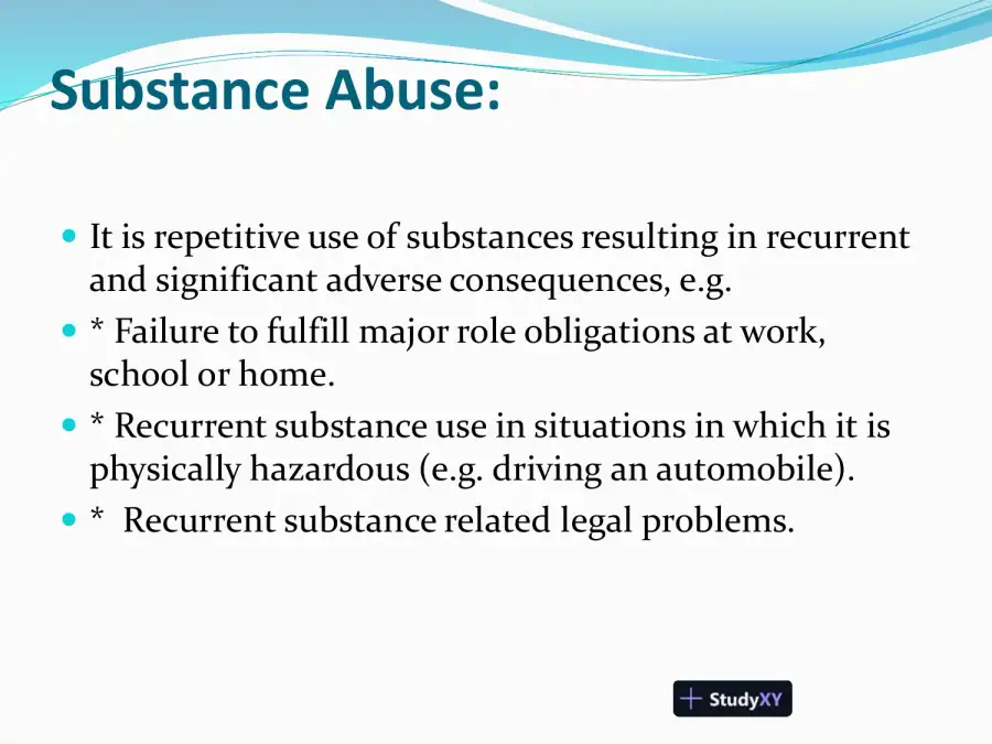Substance Abuse And Dependence, page 9