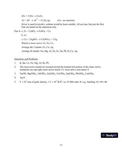 Chemistry And Life In The Laboratory: Experiments, 6th Edition Solution Manual - Page 13 preview image