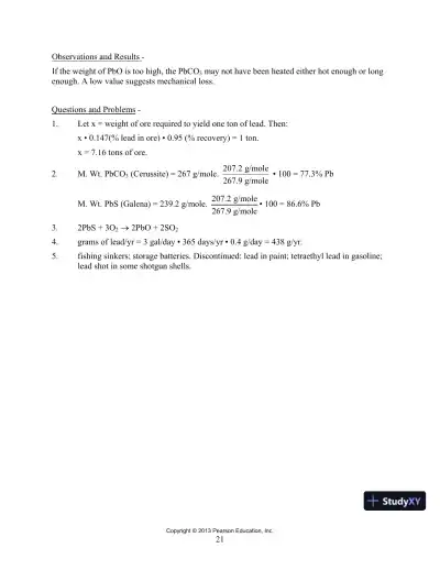 Chemistry And Life In The Laboratory: Experiments, 6th Edition Solution Manual - Page 15 preview image