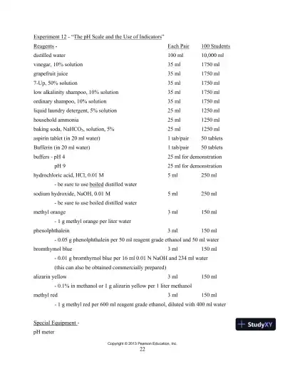 Chemistry And Life In The Laboratory: Experiments, 6th Edition Solution Manual - Page 16 preview image