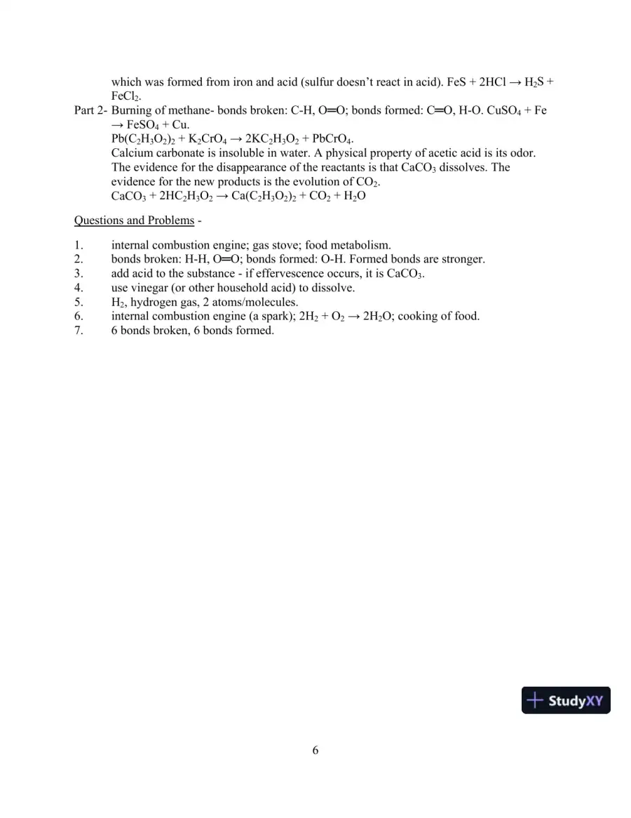 Chemistry And Life In The Laboratory: Experiments, 6th Edition Solution Manual, page 7