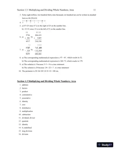 Solution Manual for Developmental Mathematics with Applications and Visualization: Prealgebra, Beginning Algebra, and Intermediate Algebra, 2nd Edition - Page 14 preview image