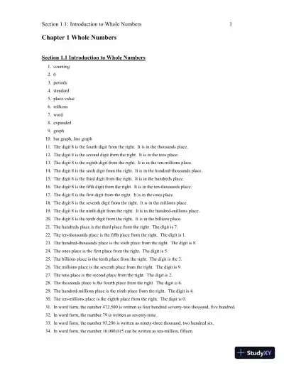 Solution Manual for Developmental Mathematics with Applications and Visualization: Prealgebra, Beginning Algebra, and Intermediate Algebra, 2nd Edition - Page 4 preview image