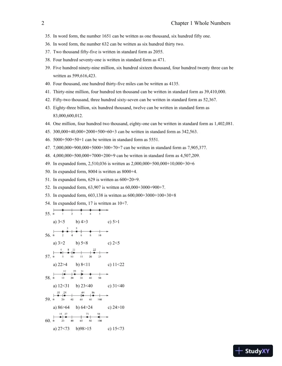 Solution Manual for Developmental Mathematics with Applications and Visualization: Prealgebra, Beginning Algebra, and Intermediate Algebra, 2nd Edition, page 5