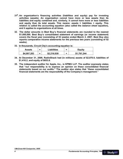 Solution Manual For Fundamental Accounting Principles with Best Buy Annual Report, 19th Edition - Page 5 preview image