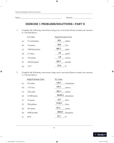 Solution Manual for Physical Geography Laboratory Manual, 12th Edition - Page 12 preview image