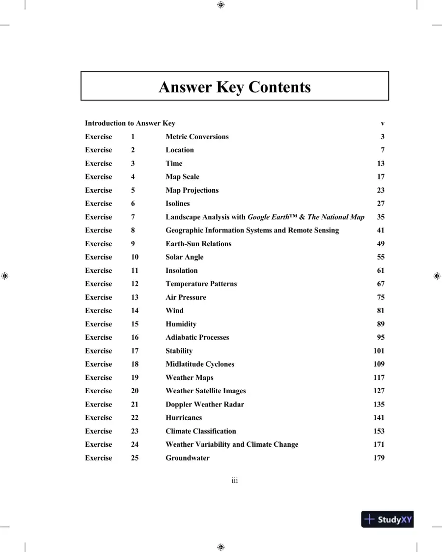 Solution Manual for Physical Geography Laboratory Manual, 12th Edition, page 3
