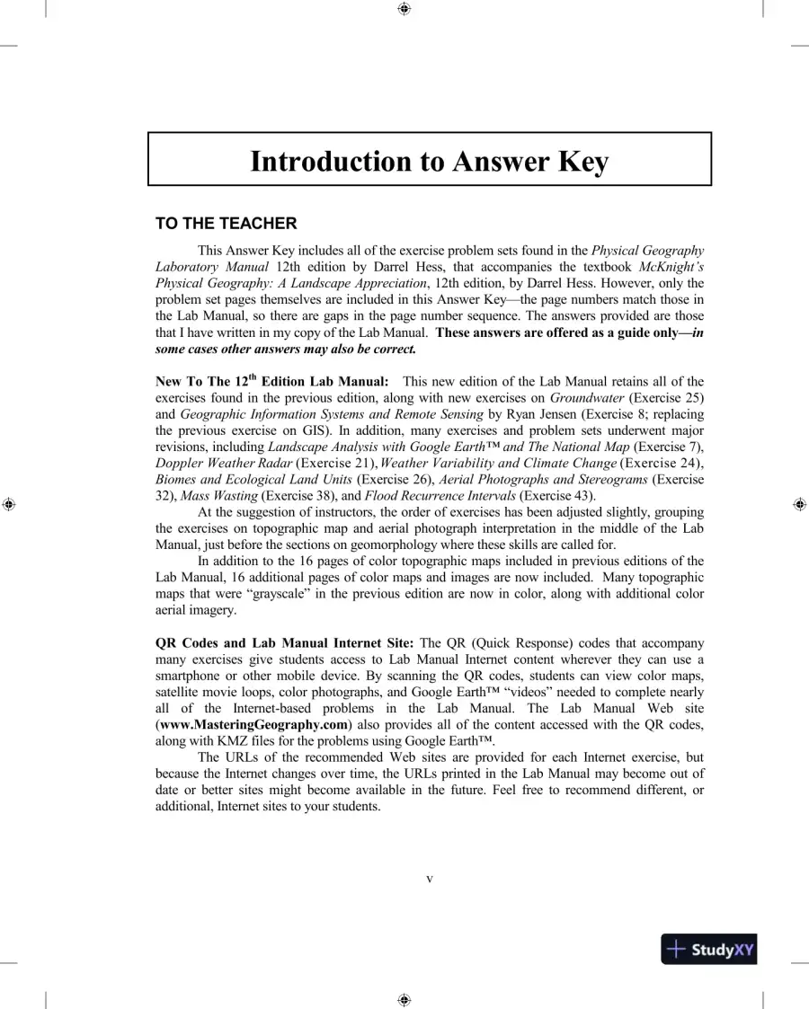 Solution Manual for Physical Geography Laboratory Manual, 12th Edition, page 5