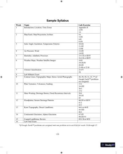 Solution Manual for Physical Geography Laboratory Manual, 12th Edition - Page 8 preview image