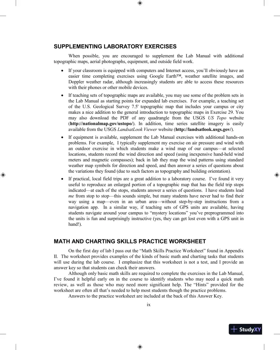 Solution Manual for Physical Geography Laboratory Manual, 12th Edition, page 9