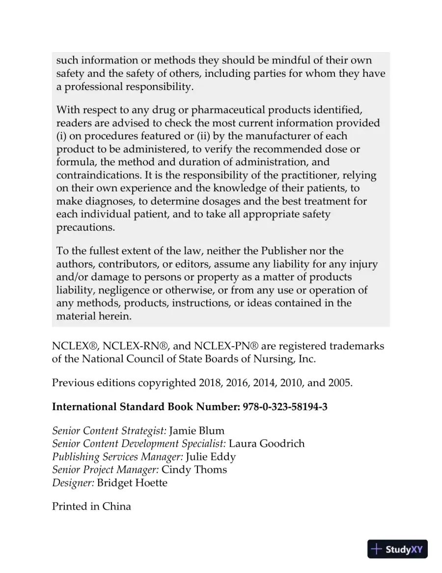 Saunders 2020-2021 Strategies for Test Success: Passing Nursing School and the NCLEX Exam (2019), page 16