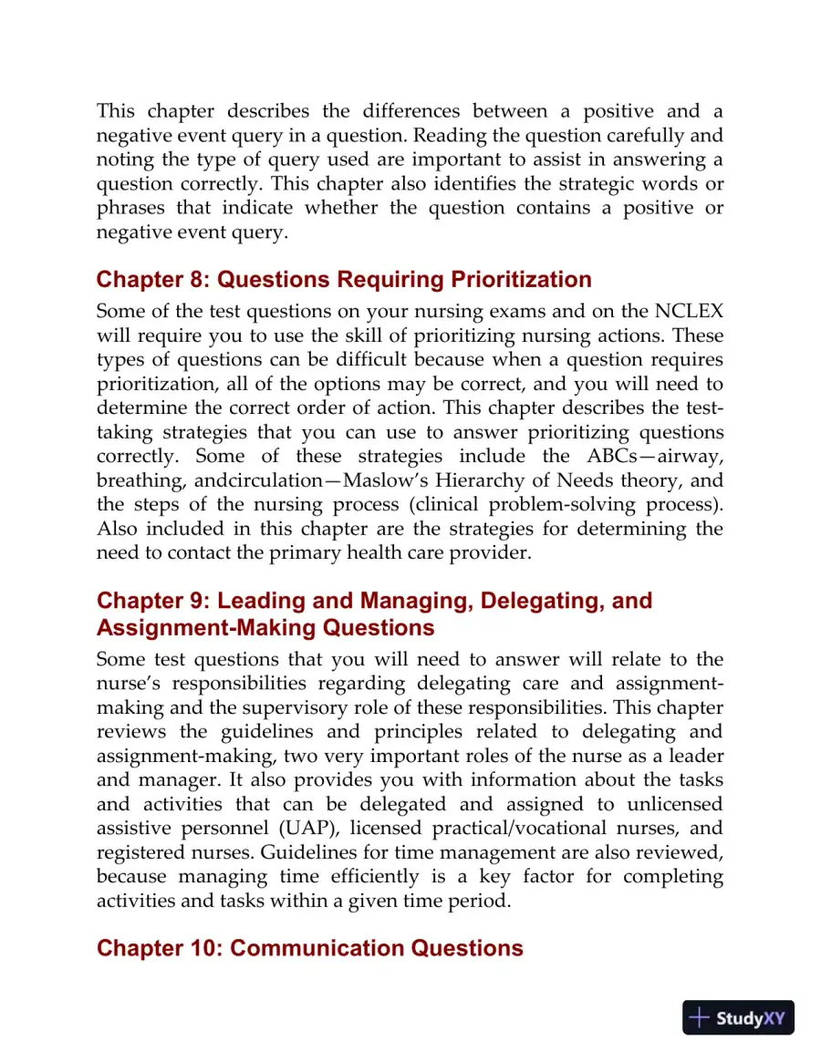 Saunders 2020-2021 Strategies for Test Success: Passing Nursing School and the NCLEX Exam (2019), page 30