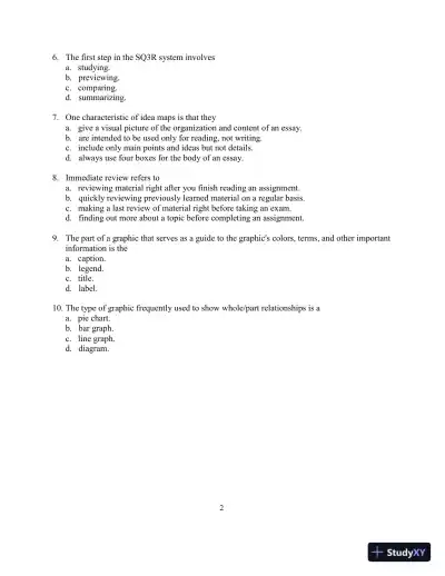 Test Bank for In Harmony: Reading and Writing , 3rd Edition - Page 7 preview image