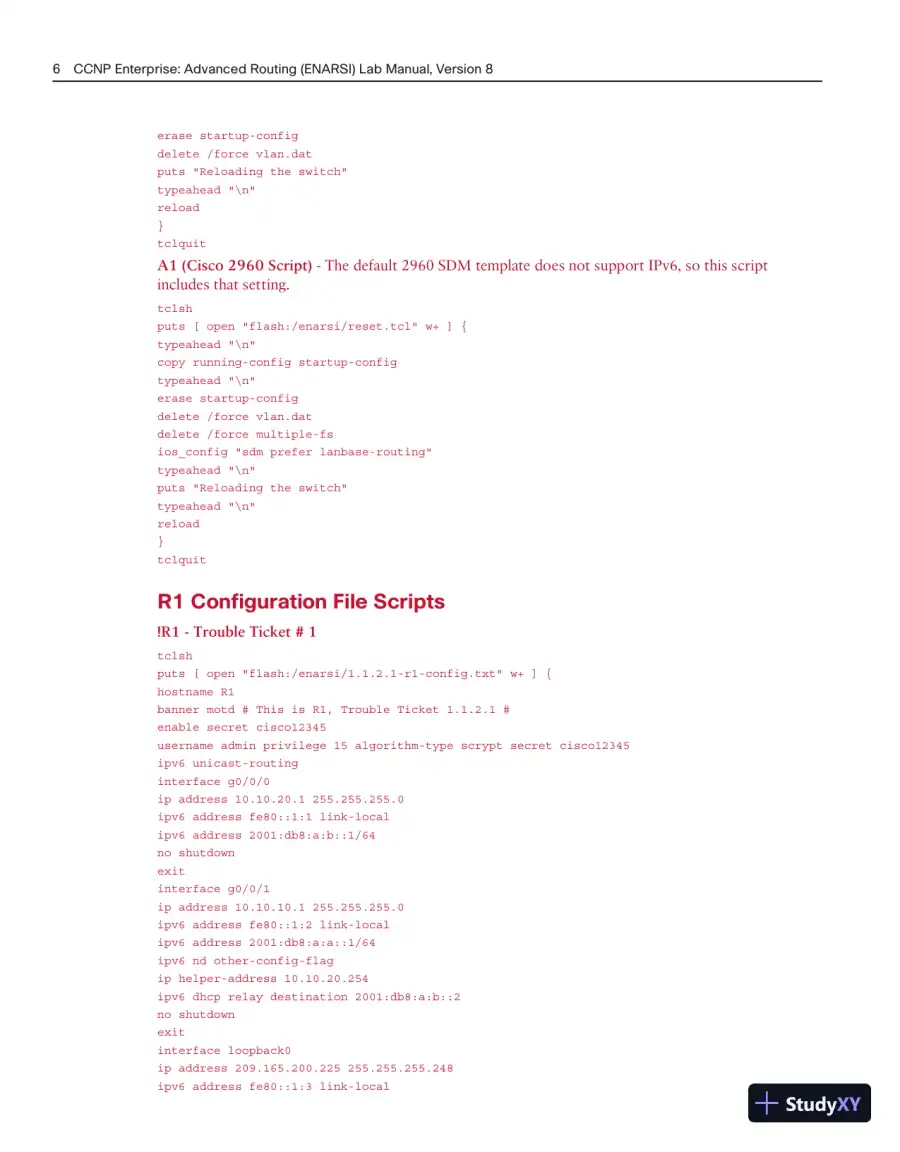 Lecture Notes for CCNP Enterprise: Advanced Routing (ENARSI) v8 Lab Manual, page 28