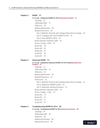 Lecture Notes for CCNP Enterprise: Advanced Routing (ENARSI) v8 Lab Manual - Page 4 preview image