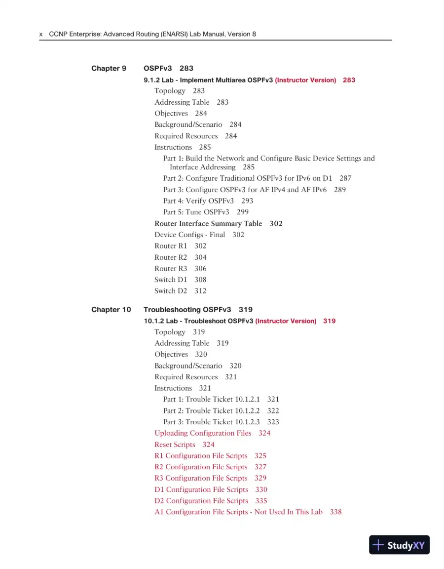 Lecture Notes for CCNP Enterprise: Advanced Routing (ENARSI) v8 Lab Manual, page 8