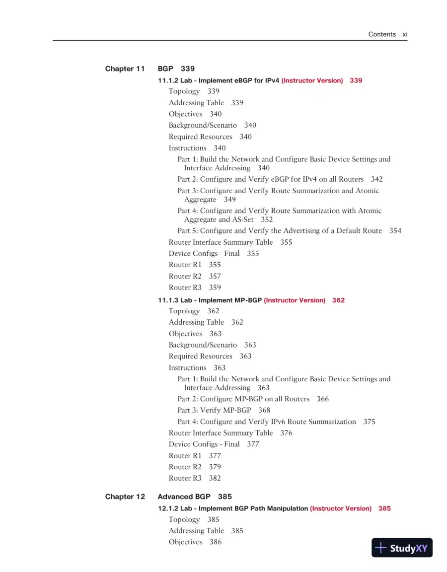 Lecture Notes for CCNP Enterprise: Advanced Routing (ENARSI) v8 Lab Manual, page 9