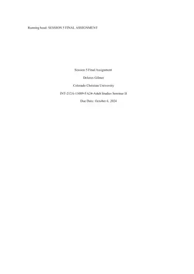 Session 5 Final Assignment - Page 1 preview image