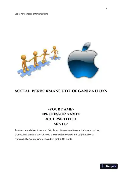 Social Performance of Organizations - Page 1 preview image