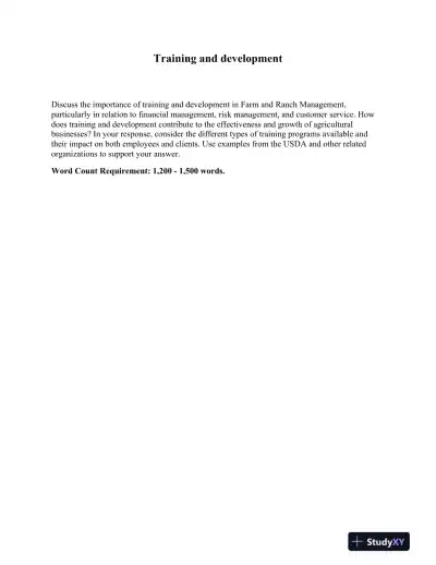 Training and development - Page 1 preview image