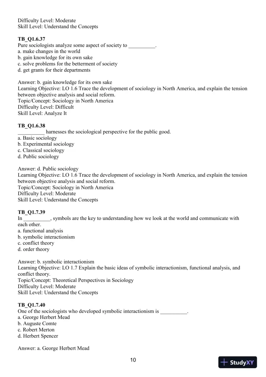 Test Bank for Revel for Sociology, 14th Edition, page 13