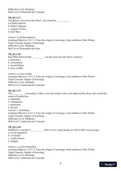 Test Bank for Revel for Sociology, 14th Edition - Page 8 preview image