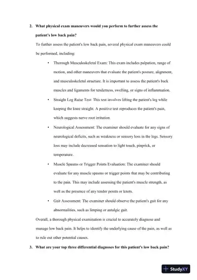 2023 IHUMAN Clinical Analysis Case Study With Answers (8 Solved Questions) - Page 3 preview image