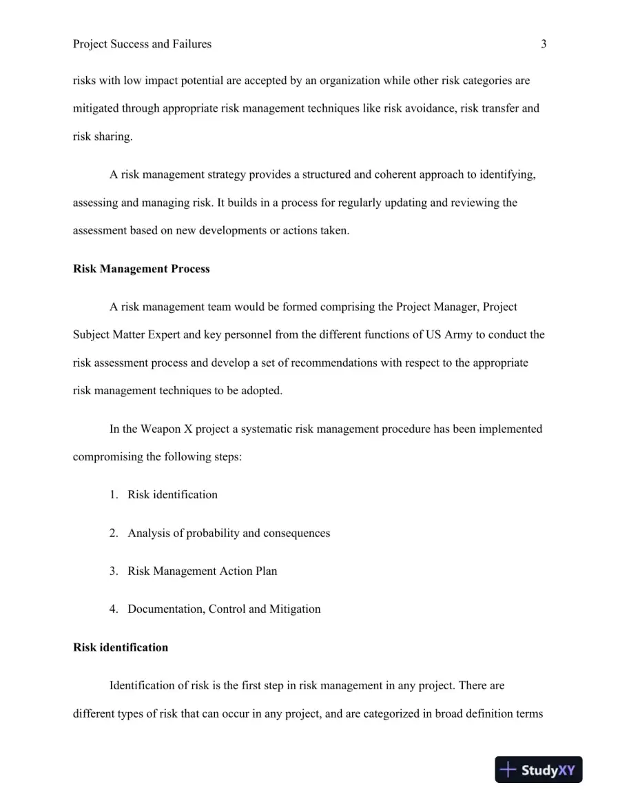 Project Success and Failures, page 4