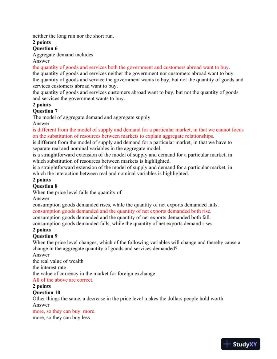 ECON Final Exam: Analysis of Key Macroeconomic Concepts, page 3