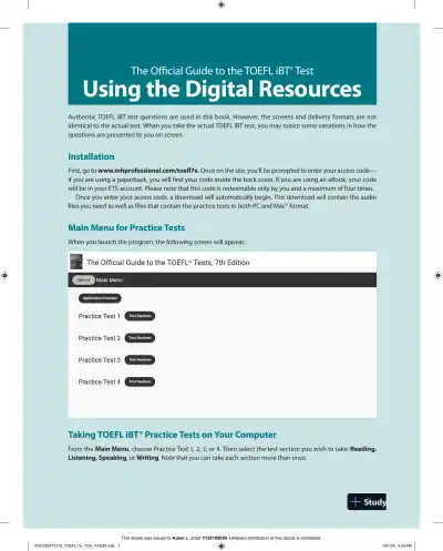 The Official Guide to the TOEFL iBT Test, Seventh Edition (2024) - Page 3 preview image