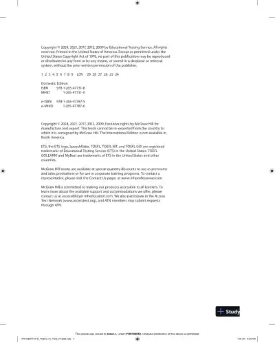 The Official Guide to the TOEFL iBT Test, Seventh Edition (2024) - Page 8 preview image