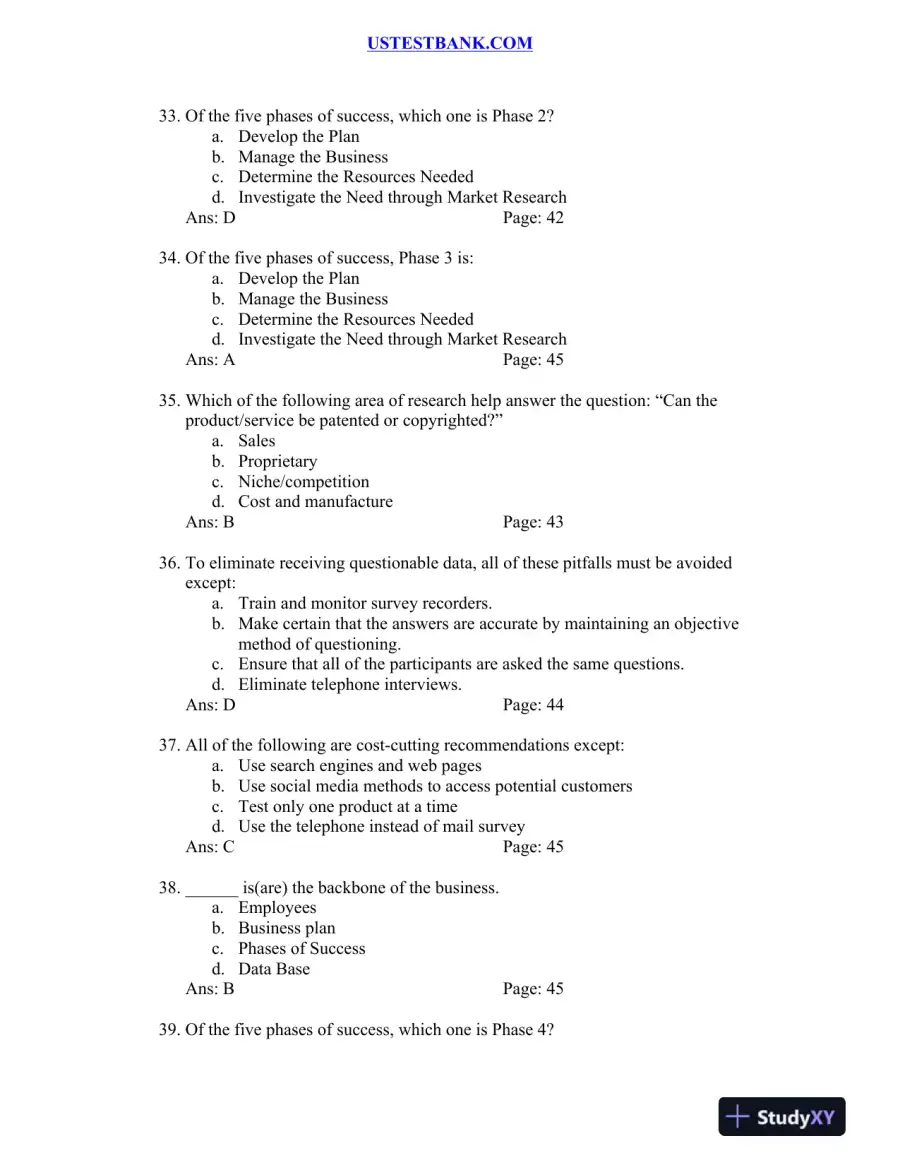Test Bank for Patterns of Entrepreneurship Management, 4th Edition, page 12