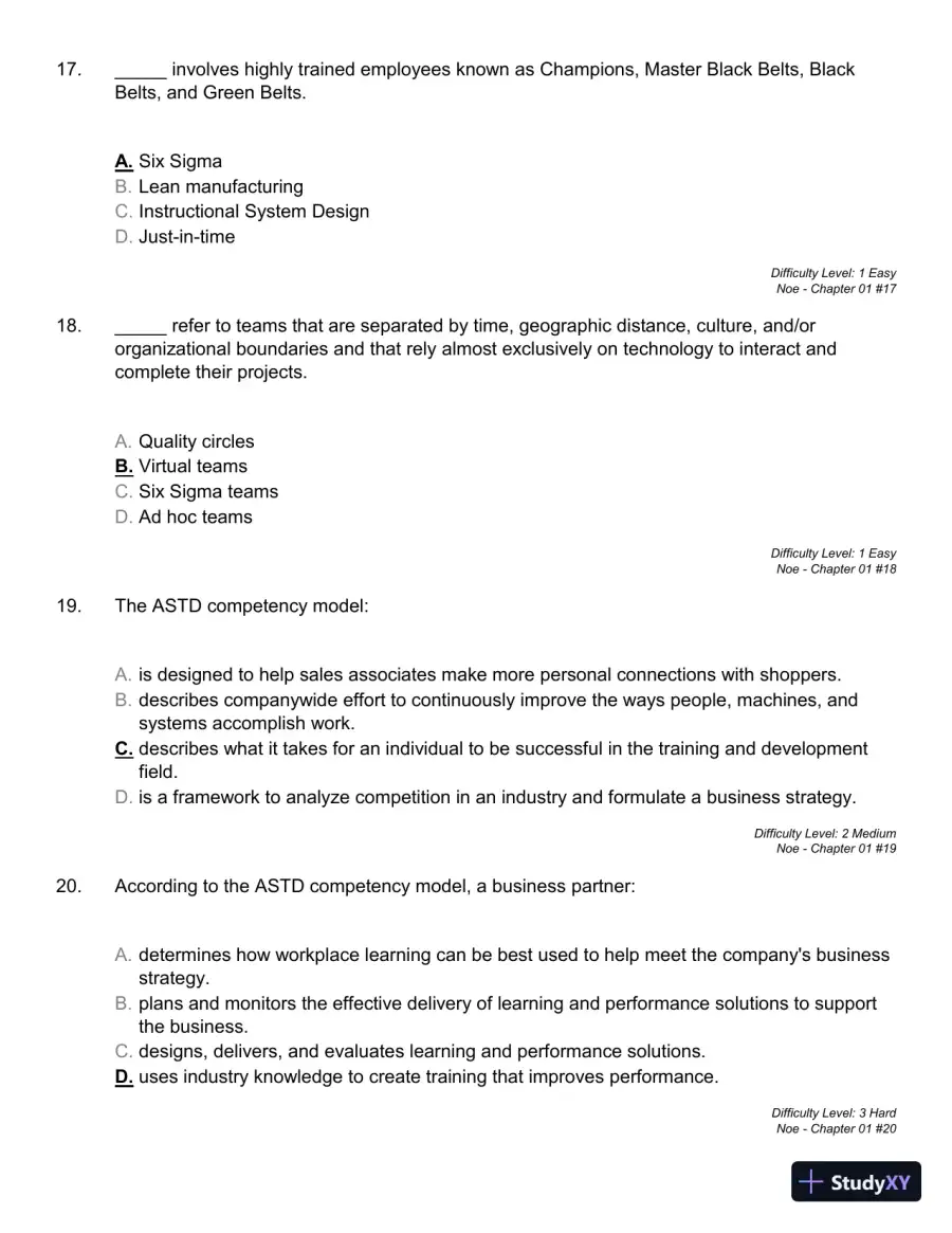 Employee Training and Development (Irwin Management) 7th Edition Test Bank, page 15