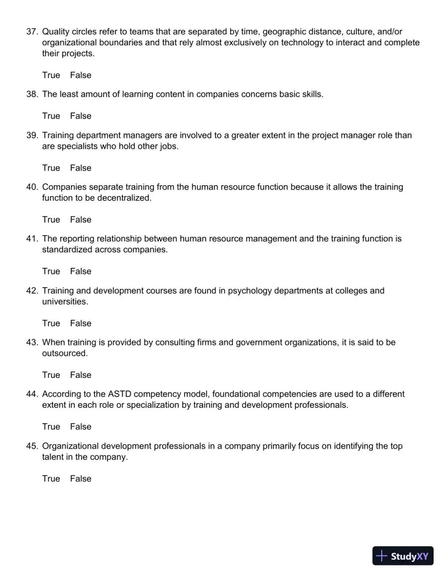 Employee Training and Development (Irwin Management) 7th Edition Test Bank, page 8