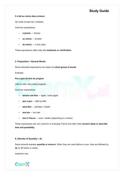 French I - Adverbs - Page 3 preview image