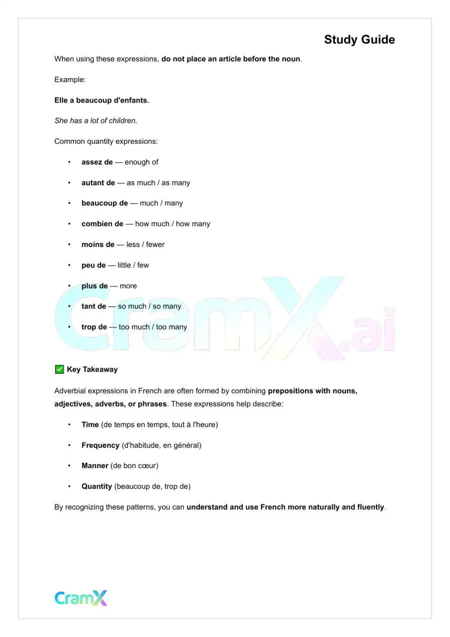 French I - Adverbs, page 4