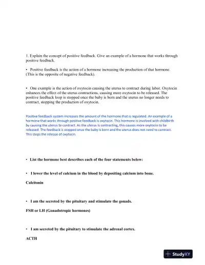 2023 BIOD151 Anatomy and Physiology Test Bank Module 6 With Answers (24 Solved Questions) - Page 3 preview image