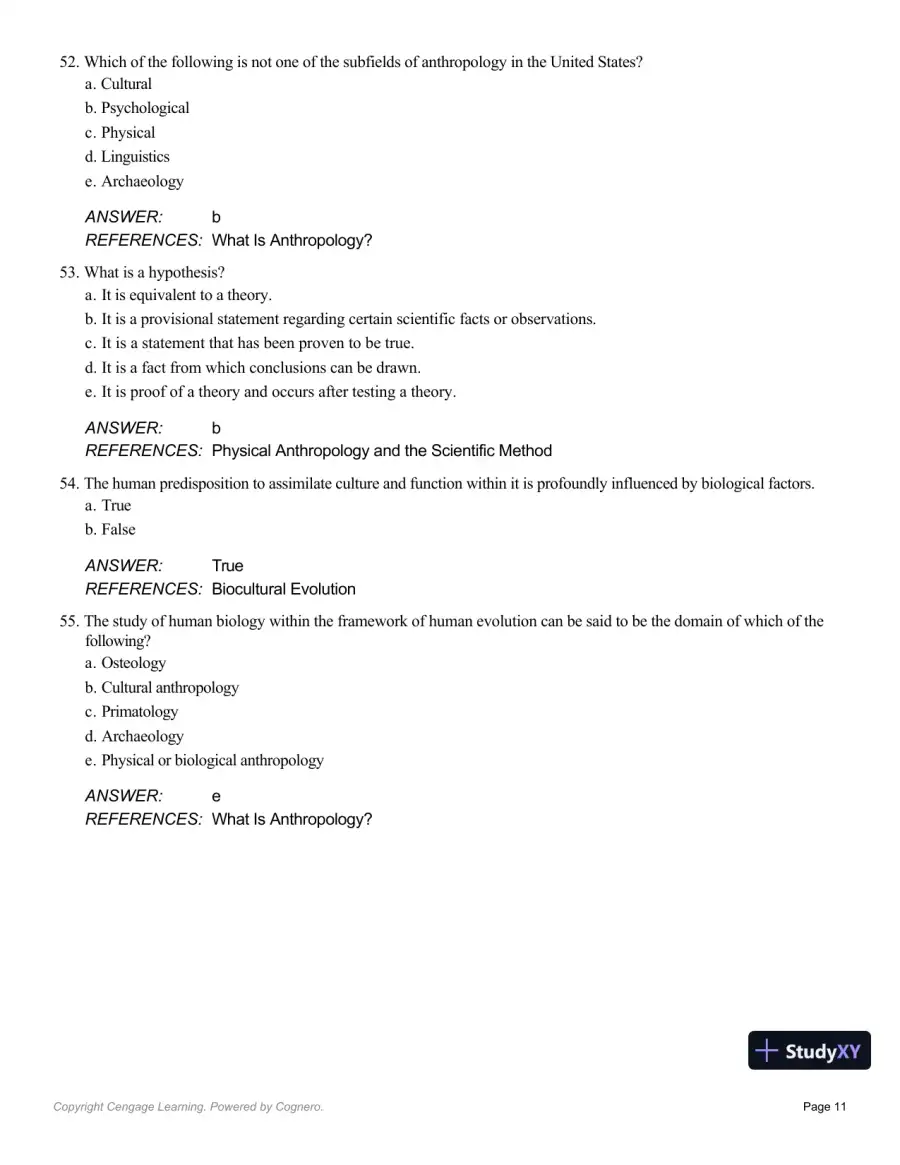 Essentials Of Physical Anthropology, 10th Edition Test Bank, page 12