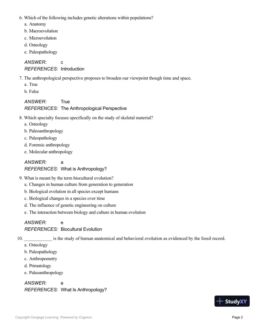 Essentials Of Physical Anthropology, 10th Edition Test Bank, page 3