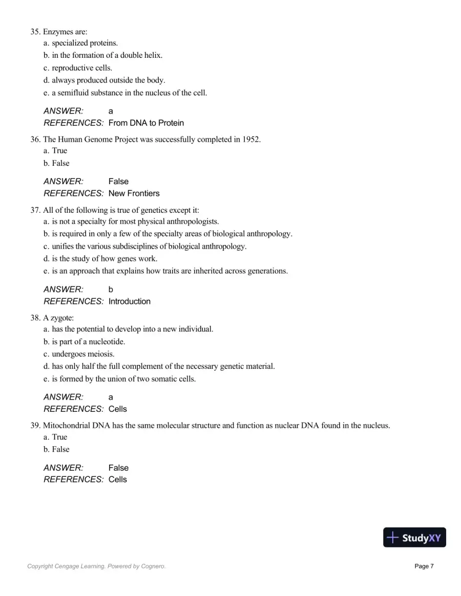 Essentials Of Physical Anthropology, 10th Edition Test Bank, page 30
