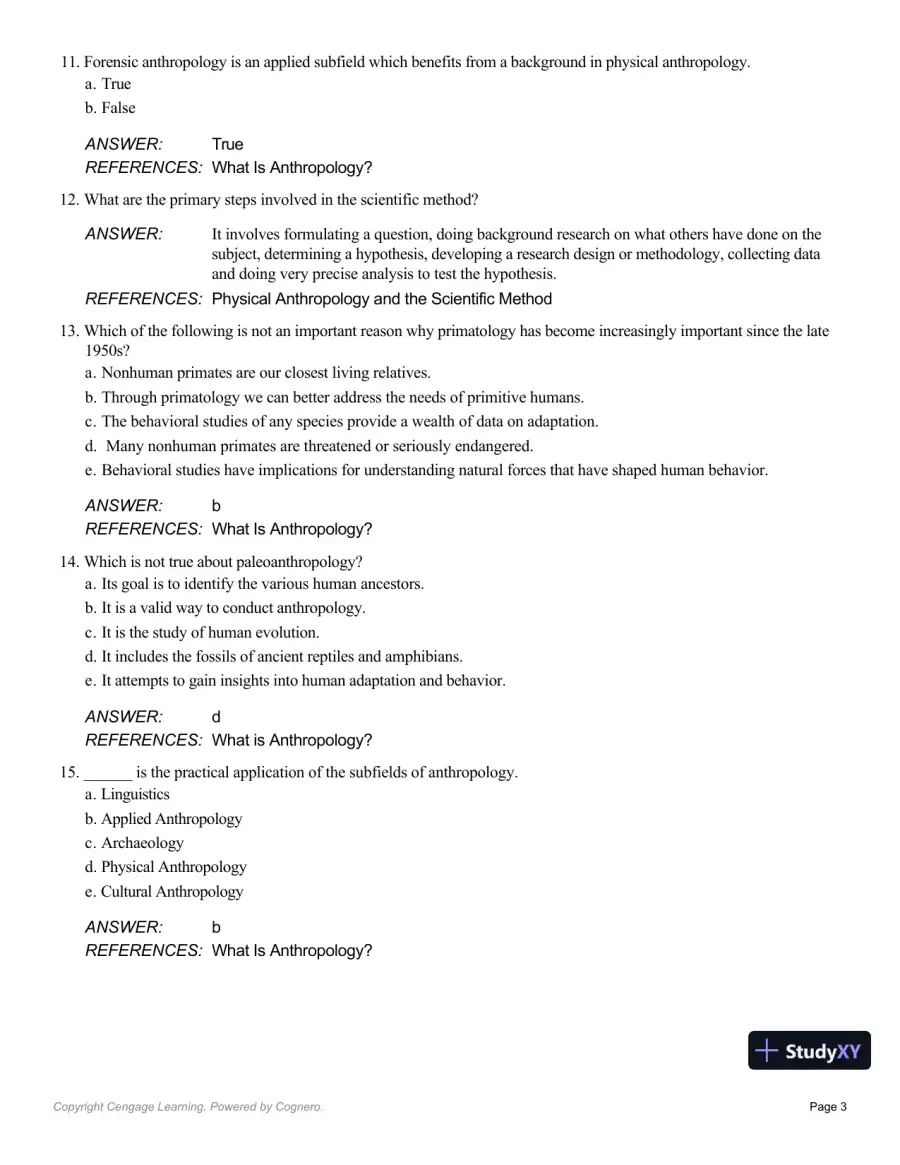 Essentials Of Physical Anthropology, 10th Edition Test Bank, page 4