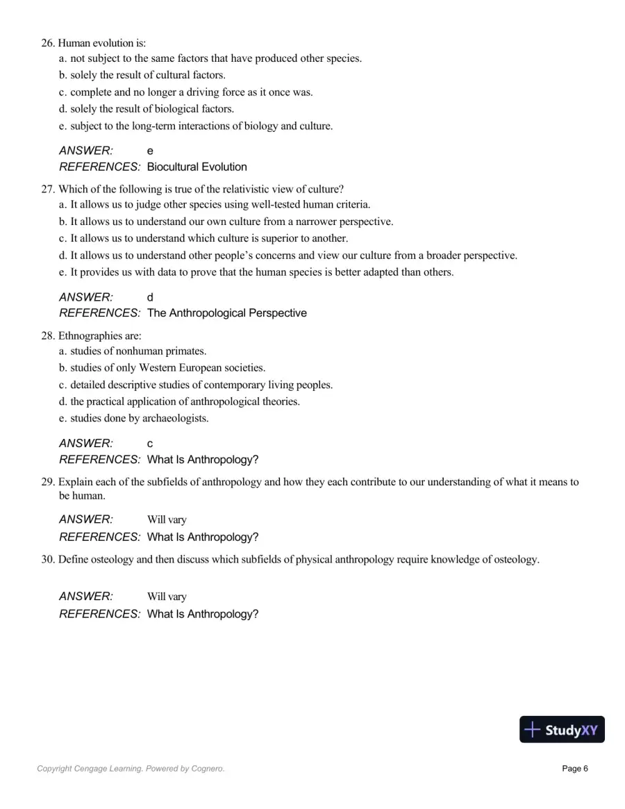 Essentials Of Physical Anthropology, 10th Edition Test Bank, page 7