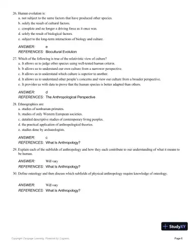 Essentials Of Physical Anthropology, 10th Edition Test Bank - Page 7 preview image