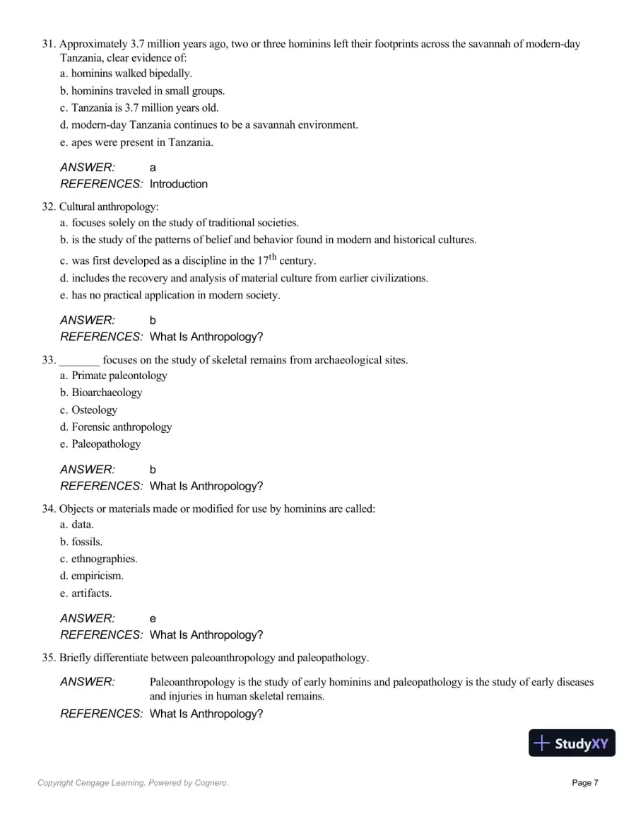 Essentials Of Physical Anthropology, 10th Edition Test Bank, page 8