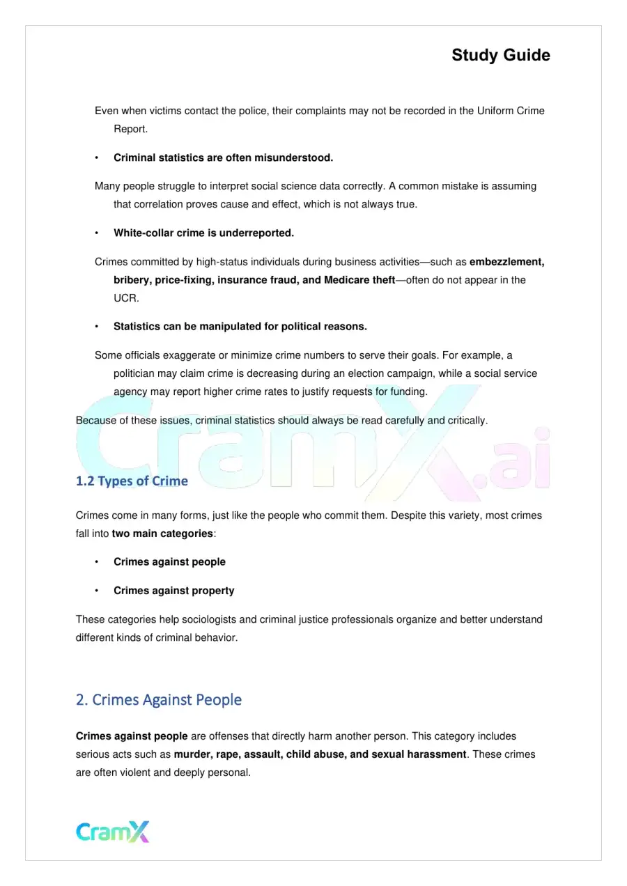 Sociology - Deviance, Crime, and Social Control, page 2