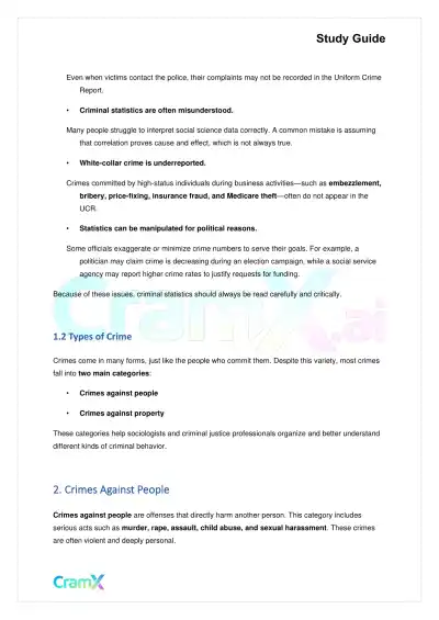 Sociology - Deviance, Crime, and Social Control - Page 2 preview image